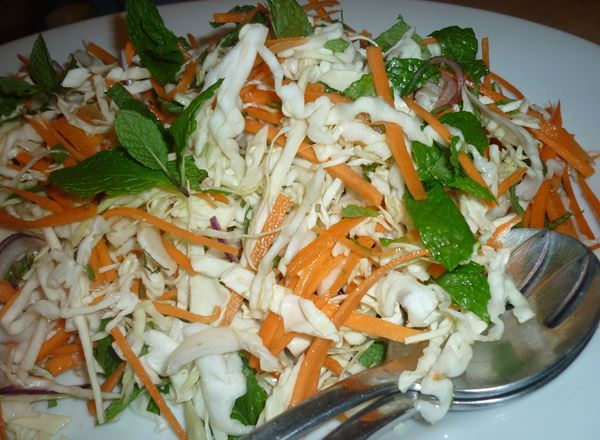 Vietnamese Style Cabbage and Mint Salad